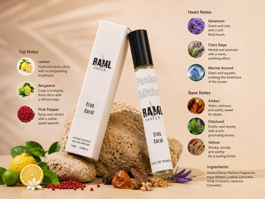 RAML Eros Coral Pocket Edition Eau de Parfum | Long-Lasting Luxury Fragrance | Made in UAE