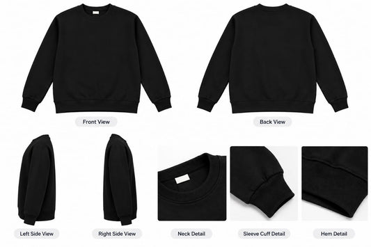 Men’s Premium Black Crewneck Sweatshirt