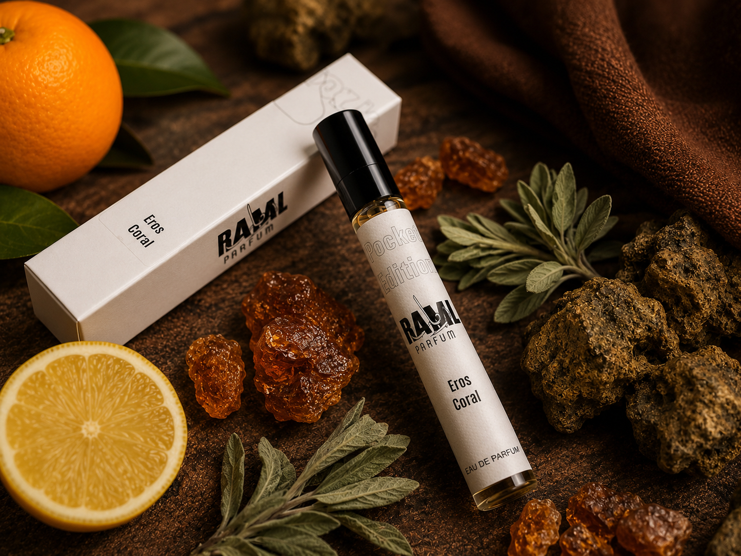 RAML Eros Coral Pocket Edition Eau De Parfum 10ml | Long Lasting Citrus Woody Perfume | Made in UAE