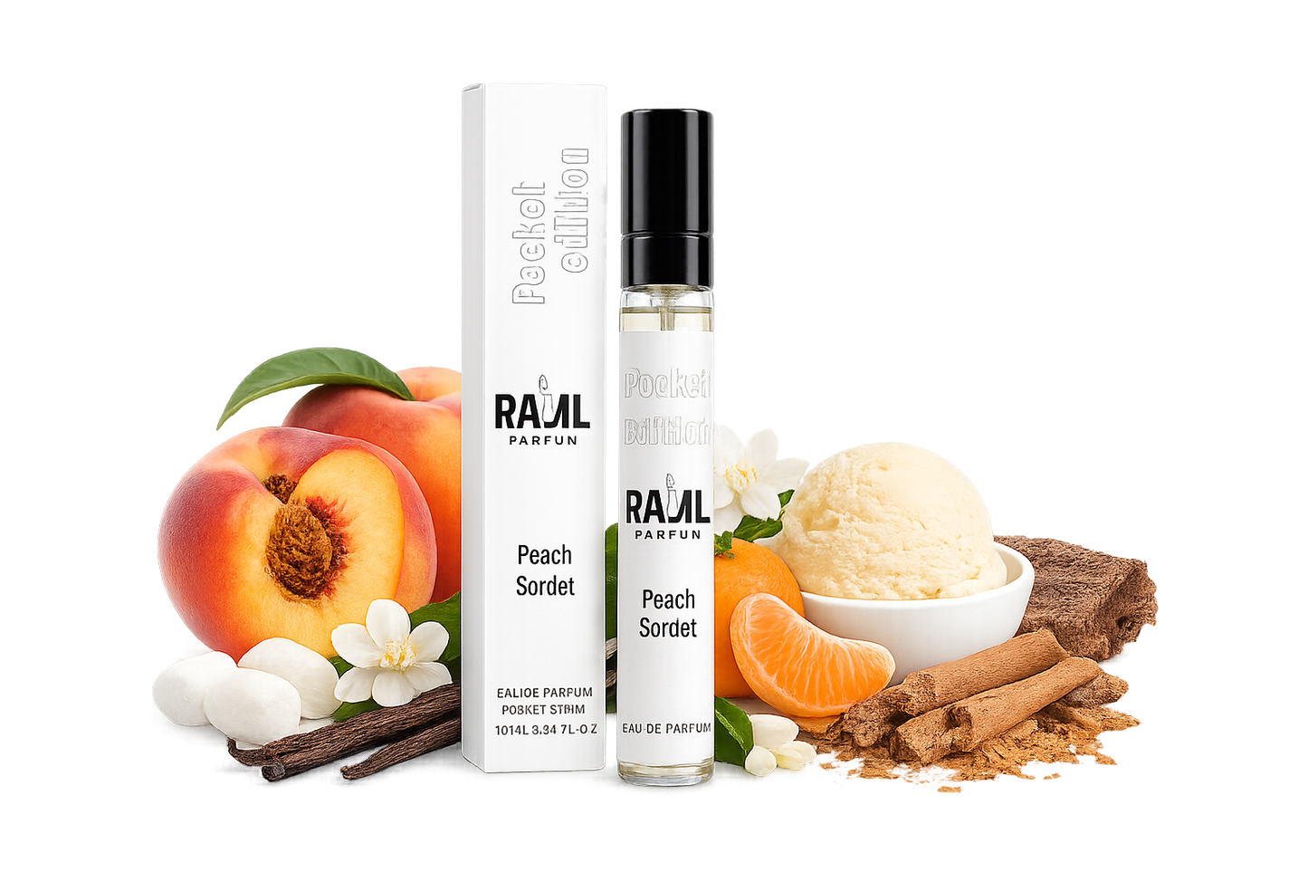 RAML Peach Sorbet Pocket Edition Eau De Parfum 10ml | Fruity Gourmand Perfume | Long Lasting Fragrance | Made in UAE