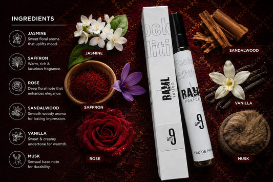 RAML 9 AM Pocket Edition Eau de Parfume | Long Lasting Luxury Travel Perfume 10ml