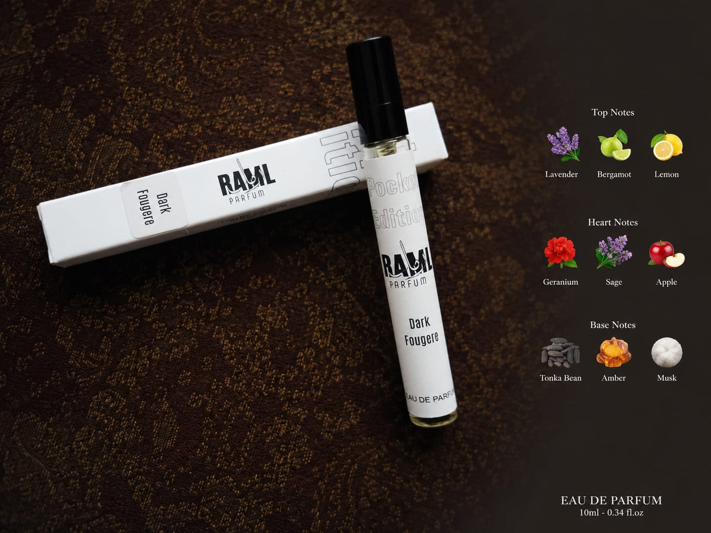 RAML Dark Fougere Pocket Edition Eau de Parfum | Long-Lasting Aromatic Fougere Fragrance | Made in UAE