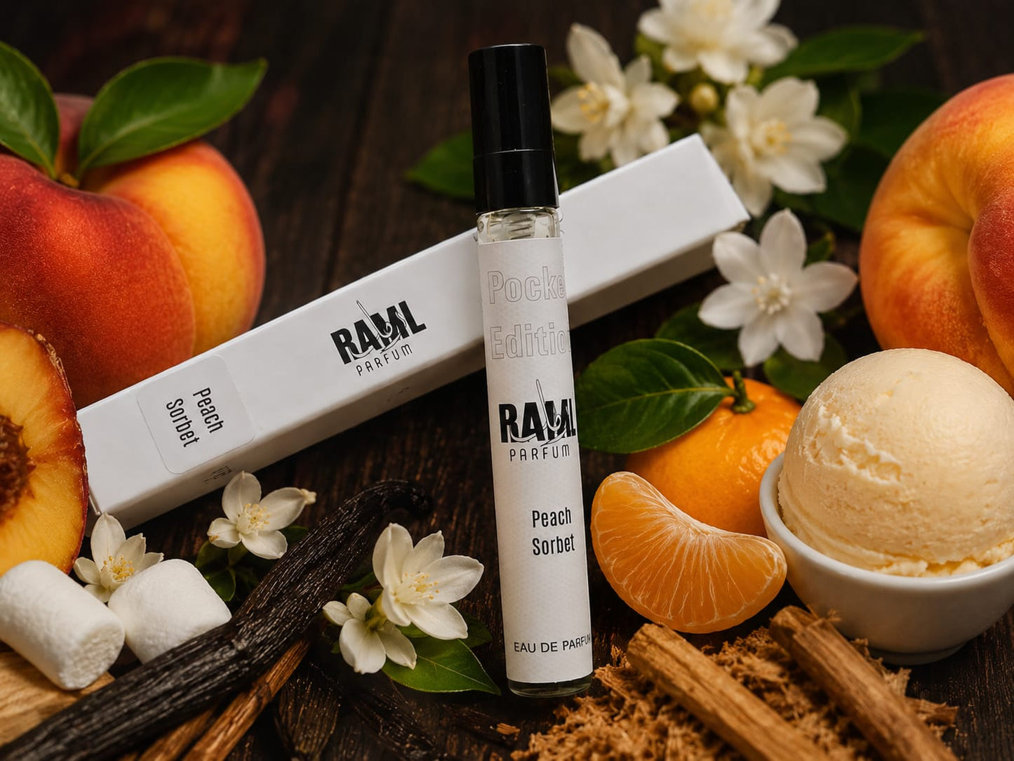 RAML Peach Sorbet Pocket Edition Eau De Parfum 10ml | Fruity Gourmand Perfume | Long Lasting Fragrance | Made in UAE
