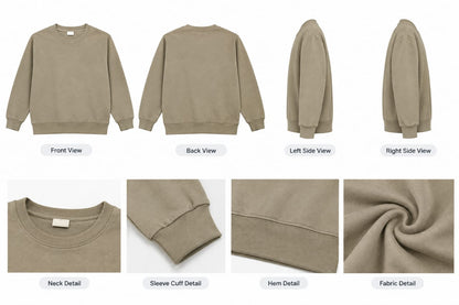 Men’s Premium Cotton Fleece Crewneck Sweatshirt