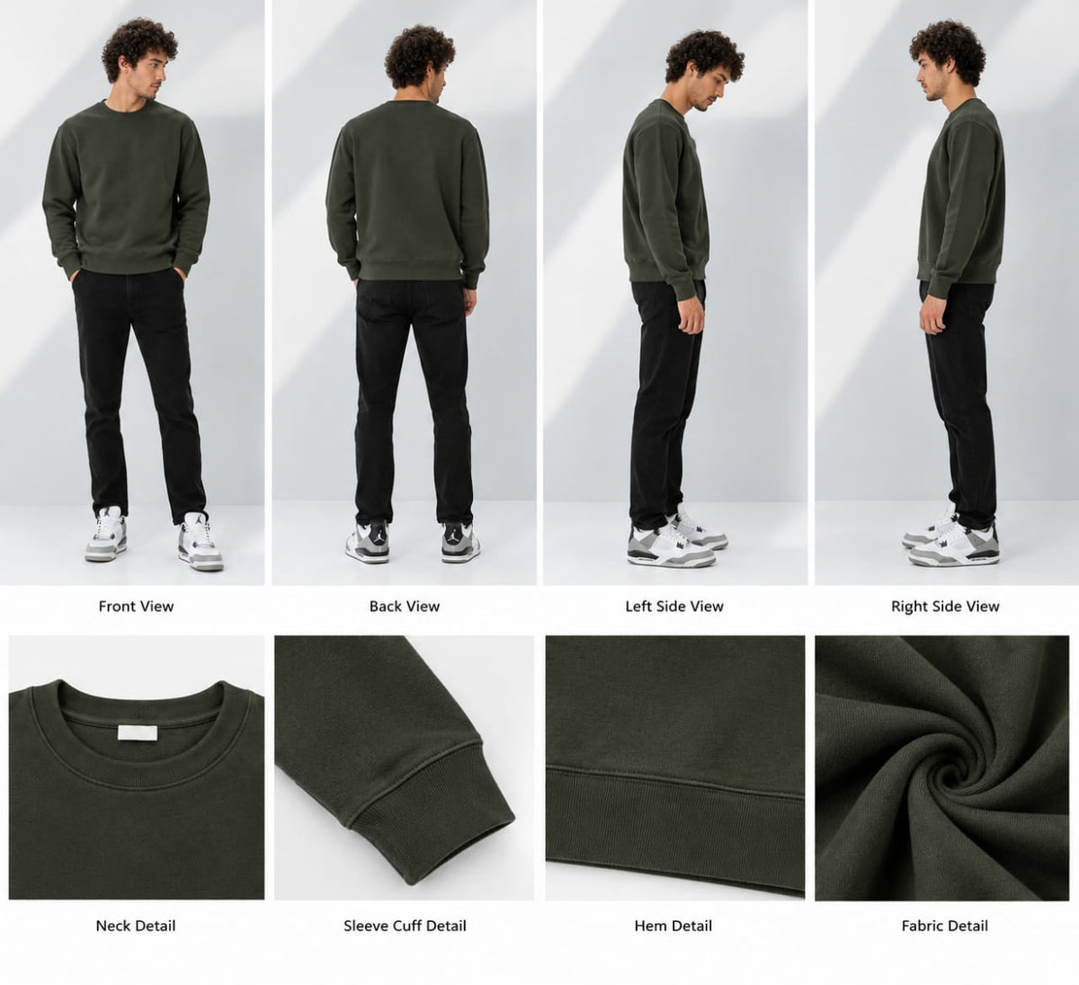 Men’s Premium Crewneck Fleece Sweatshirt – Classic Regular Fit