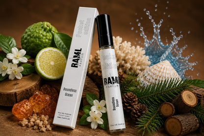 RAML Boundless Ocean Pocket Edition – Eau De Parfum (10ml) Fresh Marine Citrus Perfume | Long Lasting | Made in UAE