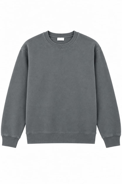 Men’s Premium Washed Grey Crewneck Sweatshirt