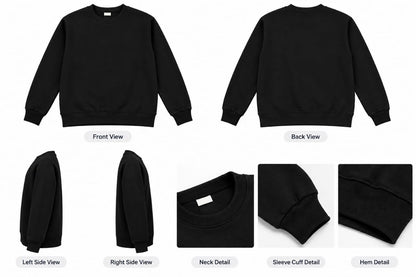 Men’s Premium Black Crewneck Sweatshirt