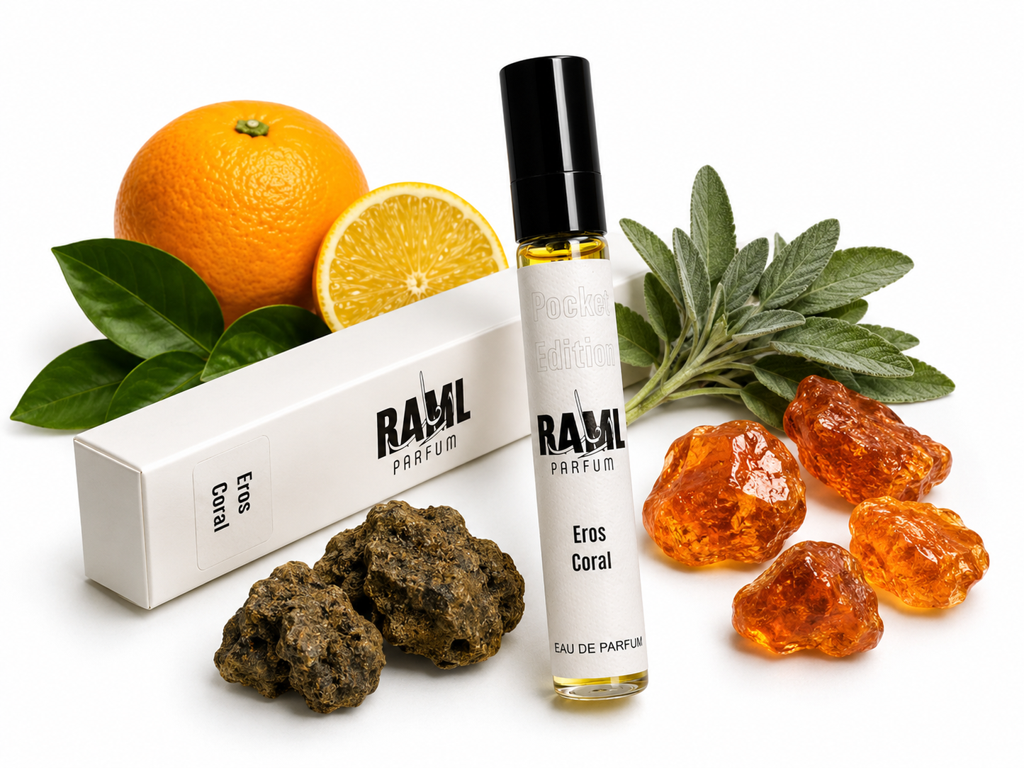 RAML Eros Coral Pocket Edition Eau De Parfum 10ml | Long Lasting Citrus Woody Perfume | Made in UAE